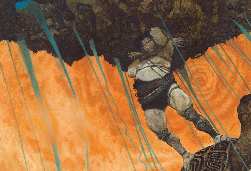 Svetlin Vassilev, Atlas, Greek Mythology, acrylics, 33 x 48 cm, 2006