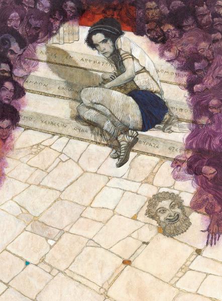 Svetlin Vassilev, Pandora, Greek Mythology, acrylics, 24 x 33 cm, 2006