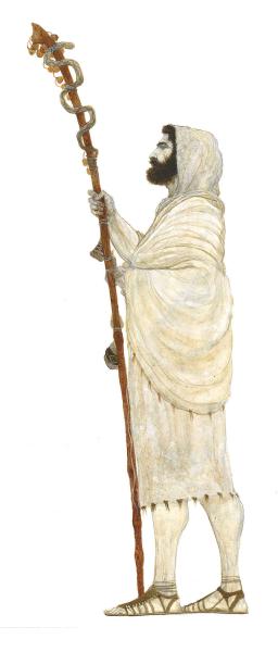 Svetlin Vassilev, Asclepius, Greek Mythology volume, acrylics, 24 x 33 cm, 2006