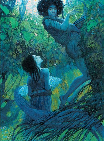 Svetlin Vassilev, Orpheus and Eurydice, Greek Mythology, acrylics, 24 x 33 cm, 2006