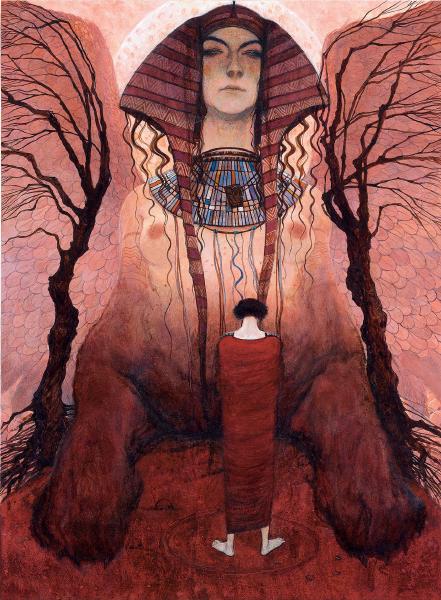 Svetlin Vassilev, Oedipus, Greek Mythology, acrylics, 24 x 33 cm, 2006