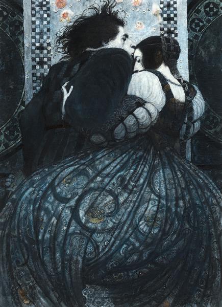 Svetlin Vassilev, Romeo and Juliet, Act V, Scene III, acrylics, 23.7 x 33 cm, 2018